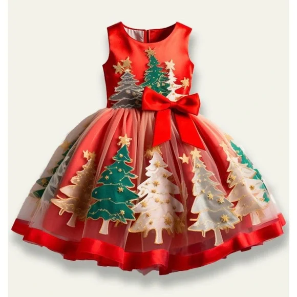 white christmas dresses Christmas Tree Dog Tutu Dress- Posh Puppy Boutique main image 0